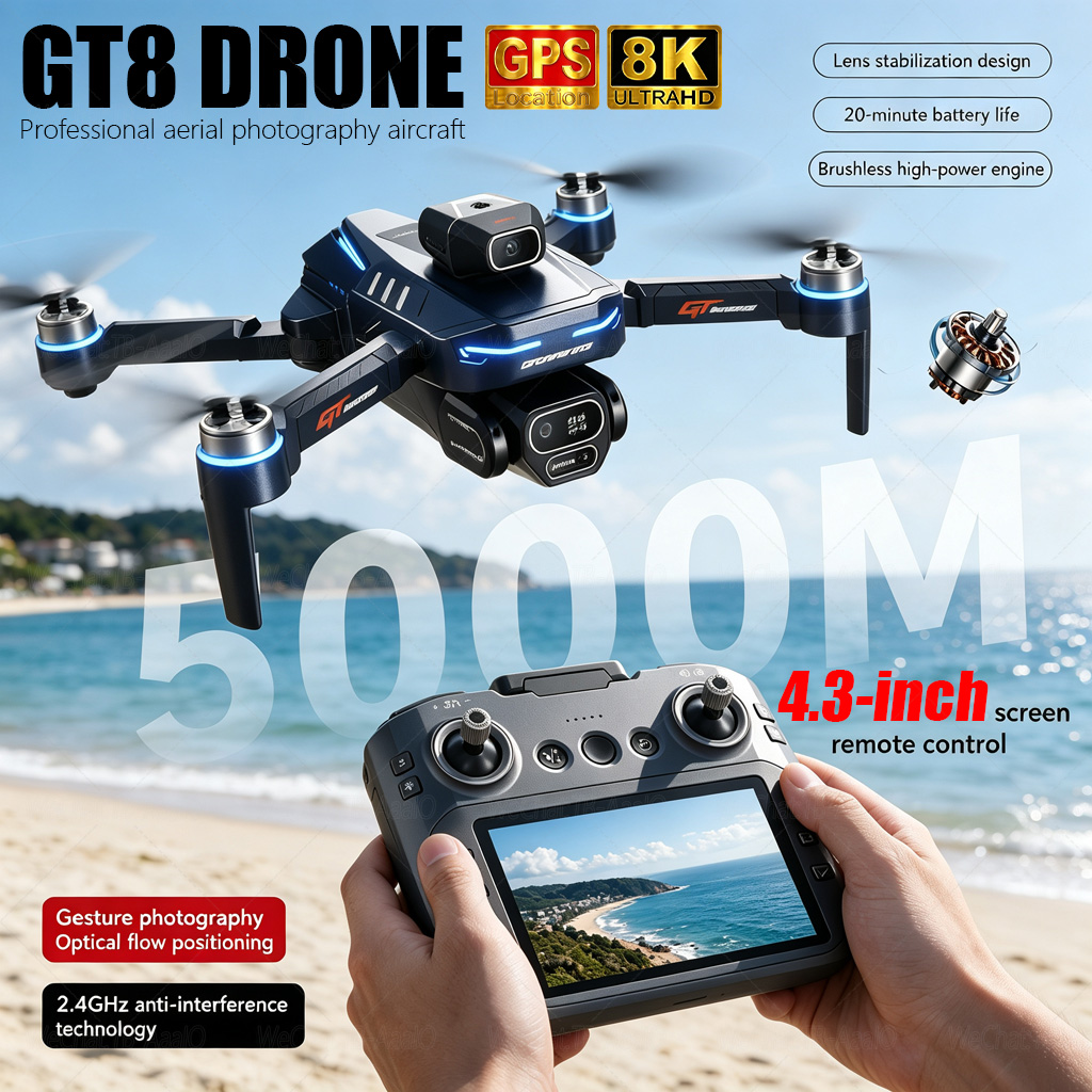YENİ GT8 HD RC Drone 4K Profes - Drone Camera Professional incelemesi ve fiyatı